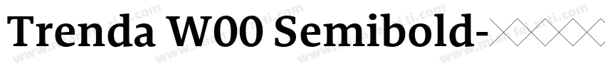 Trenda W00 Semibold字体转换